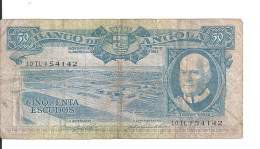 ANGOLA 50 ESCUDOS 1962 VG+ P 93 - Angola