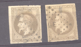 0co  081  -  Colonies Générales  :  Yv  9-9a  (o)   Brun Gris Et Brun Olive - Napoléon III.