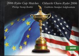 EIRE, IRELAND, Irlande, Carnet Prestige,Mi MH 61, Sg SP 5 **, 2006 Ryder Cup Matches, 4 BL + 2 Timbres, - Carnets