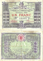 France - BILLET - Chambre De Commerce De SAINT DIE - UN FRANC - 1920 - JP.112.19 - 15-296 - Bons & Nécessité