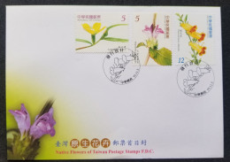 Taiwan Native Flowers 2006 Flora Plant Flower (stamp FDC) - Brieven En Documenten