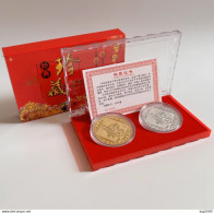 China 2024 Zodiac Dragon Year Commemorative Medal Lucky Coin 2P  With Box - Autres & Non Classés