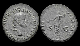 Galba AE As Livia Standing Left - The Flavians (69 AD To 96 AD)