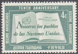 UNITED NATIONS NY   SCOTT NO 36    MNH     YEAR  1955 - Nuevos