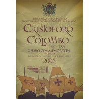 Saint Marin , 2 Euro, Christopher Colombus, 2006, Rome, Coin Card, FDC - San Marino