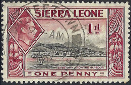 SIERRA LEONE 1938 KGVI 1d Black & Lake SG189 Used - Sierra Leone (...-1960)