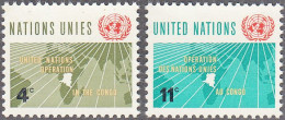 UNITED NATIONS NY   SCOTT NO 110-11    MNH     YEAR  1962 - Unused Stamps