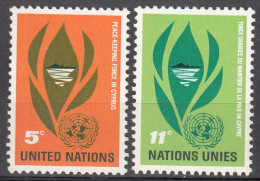 UNITED NATIONS NY   SCOTT NO 139-40   MNH     YEAR  1965 - Nuovi