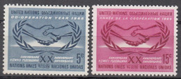 UNITED NATIONS NY   SCOTT NO 143-44   MNH     YEAR  1965 - Unused Stamps
