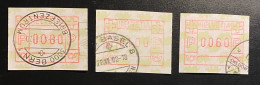 Schweiz 1993 Automatenmarken  Mi. 5 (3x) Gestempelt/o - Automatic Stamps