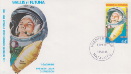 Enveloppe  FDC   1er   Jour     WALLIS  Et  FUTUNA    Cosmonaute  :  GAGARINE    1991 - FDC