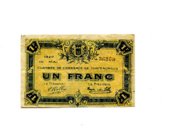 1 Franc Chambre De Commerce De Chateauroux - Notgeld