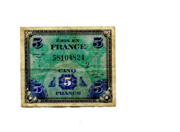 5 Francs Billet Drapeau 1944 - Bonos