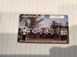 BAHAMAS-(BS-BAT-0006Dd)-Royal Police Force Band-(2)-($ 10.00)-(1-696869)-used Card+1card Prepiad Free - Bahama's