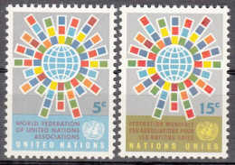 UNITED NATIONS NY   SCOTT NO 154-55   MNH     YEAR  1966 - Unused Stamps