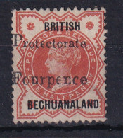 Bechuanaland: 1889   QV 'British Bechuanaland' - Surcharge OVPT   SG53   4d On ½d     MH - 1885-1964 Protectorado De Bechuanaland