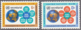 UNITED NATIONS NY   SCOTT NO 181-82   MNH     YEAR  1968 - Nuevos