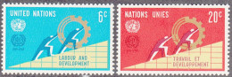 UNITED NATIONS NY   SCOTT NO 199-200   MNH     YEAR  1969 - Neufs