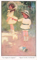 ILLUSTRATEUR - Signé - Jawson Woods - Petites Filles - Colorisé - Carte Postale Ancienne - Other & Unclassified
