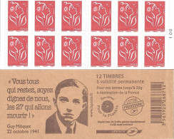 CARNET 3744A-C 9 Marianne De Lamouche "GUY MOQUET" Bas Prix Pièce RARE. - Moderne : 1959-...