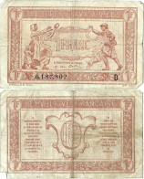 France - BILLET - TRESORERIE AUX ARMEES - UN FRANC - 1917 - VF.03.04 - 15-302 - Bons & Nécessité