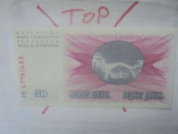 BOSNIE-HERZEGOVINE 50 Dinara 1992 Neuf (B.31) - Bosnie-Herzegovine