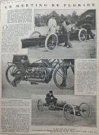 1907 LE MEETING DE FLORIDE - MOTOCYCLETTE CURTIS - LA 50 CHEVAUX DE HARROUN - LA PUNAISE DE MARIOTT - VIE AU GRAND AIR - Libri