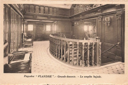 TRANSPORTS - Paquebot Flandre - Grande Descente - La Amplia Bajada - Carte Postale Ancienne - Steamers