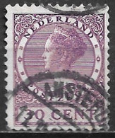 Plaatfout Wit Vlekje Linksmidden Tussen Cirkel En Velrand In 1924-1926 Kon Wilhelmina Veth 30 Ct Violet Z WM NVPH 158 PM - Variétés Et Curiosités