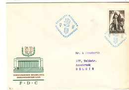Finlande - Lettre FDC De 1957  - Oblit Helsinki - épée - Bouclier - Lion - Valeur 4 Euros - - Covers & Documents