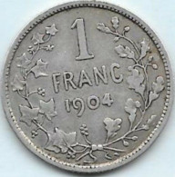 1 Franc Argent Léopold II 1904 FR - 1 Frank