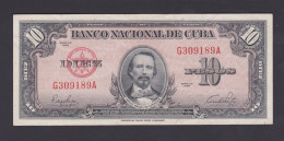 BILLETE CUBA 10 PESOS 1949 MBC+/ XF - Cuba