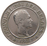 BELGIUM 20 CENTIMES 1861 Leopold I. (1831-1865) #t159 0229 - 20 Cents