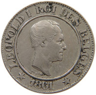 BELGIUM 20 CENTIMES 1861 Leopold I. (1831-1865) #s039 0433 - 20 Centimes