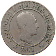 BELGIUM 20 CENTIMES 1861 Leopold I. (1831-1865) #s026 0161 - 20 Centimes