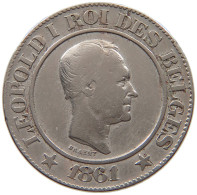 BELGIUM 20 CENTIMES 1861 Leopold I. (1831-1865) #c082 0129 - 20 Cents