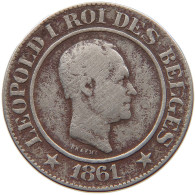 BELGIUM 20 CENTIMES 1861 Leopold I. (1831-1865) #s008 0417 - 20 Centimes