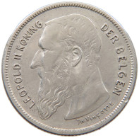 BELGIUM 2 FRANCS 1909 Leopold II. 1865-1909 #c081 0761 - 2 Frank