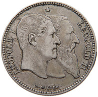 BELGIUM 2 FRANCS 1880 Leopold II. 1865-1909 #t011 0125 - 2 Francs