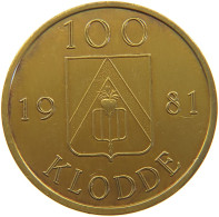 BELGIUM 100 KLODDE 1981 BADOUIN I. 1951-1993 #a070 0419 - Ohne Zuordnung