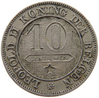 BELGIUM 10 CENTIMES 1895 Leopold II. 1865-1909 #s060 0267 - 10 Centimes