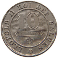 BELGIUM 10 CENTIMES 1894 Leopold II. 1865-1909 #a046 0103 - 10 Cent