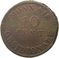 BELGIUM 10 CENTIMES 1814 R ANTWERPEN OVERSTRUCK AVERS #t061 0169 - 1790 Vereinigte Belgische Staaten