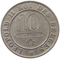 BELGIUM 10 CENTIMES 1894 Leopold II. 1865-1909 #a017 0993 - 10 Cents