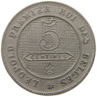 BELGIUM 5 CENTIMES 1863 Leopold I. (1831-1865) #a017 0995 - 5 Cent