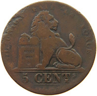 BELGIUM 5 CENTIMES 1842 Leopold I. (1831-1865) #a009 0301 - 5 Centimes