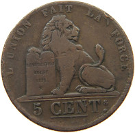 BELGIUM 5 CENTIMES 1848 Leopold I. (1831-1865) #a007 0315 - 5 Cents