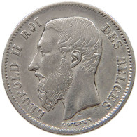 BELGIUM 50 CENTIMES 1886 Leopold II. 1865-1909 #a002 0165 - 50 Centimes