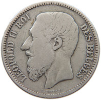 BELGIUM 2 FRANCS 1867 Leopold II. 1865-1909 #a002 0045 - 2 Frank