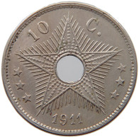 BELGIAN CONGO 10 CENTIMES 1911  #c063 0465 - 1910-1934: Alberto I